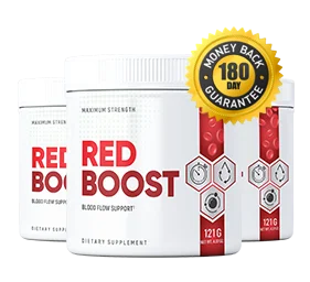 Red Boost 3 bottle package with 180 day guarantee seal