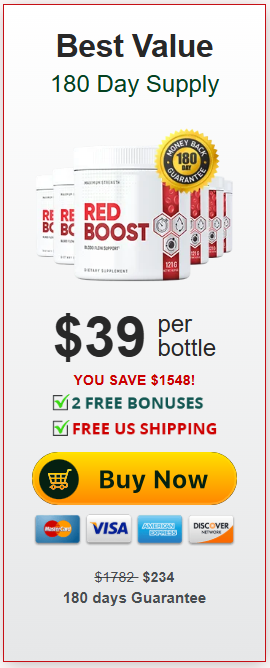 Red Boost Best Value package 180 day supply pricing